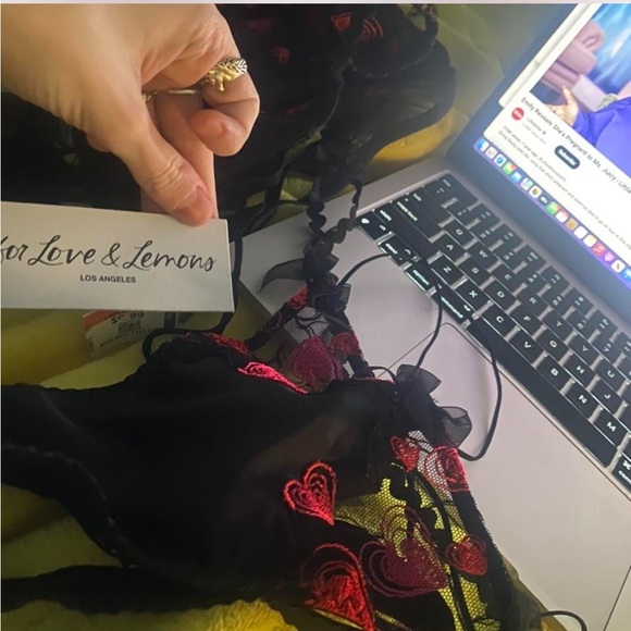 New with tags for love and lemons heart bustier top with matching panties. - Picture 3 of 3